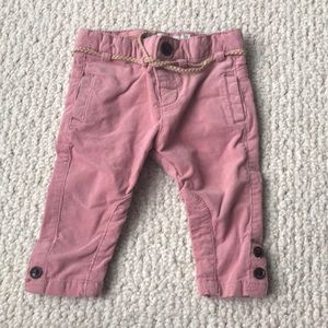 Zara Baby pink corduroy pants 3-6m